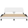 vidaXL Bedframe "Dover" kunstleer zwart en wit 160x200 cm