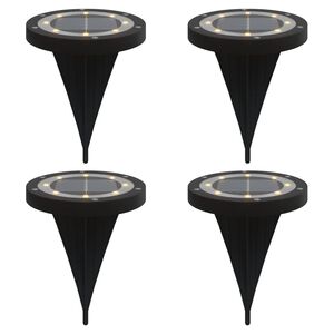 vidaXL Grondlampen 4 st solar met grondpennen warmwit