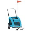 vidaXL Hondenfietstrailer oxford stof en ijzer blauw
