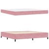 vidaXL Bedframe met matras Roze 200 x 200 cm Stof