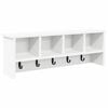 vidaXL Wandgemonteerde kapstok Muurmontage Wit 75 x 16 x 26 cm