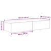 vidaXL Wandschap met lades 100x36x19 cm bewerkt hout wit