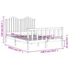 vidaXL Bedframe met hoofdbord massief hout