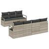 vidaXL Bankstel 8 st 7-Aantal zitplaatsen Lichtgrijs poly rattan