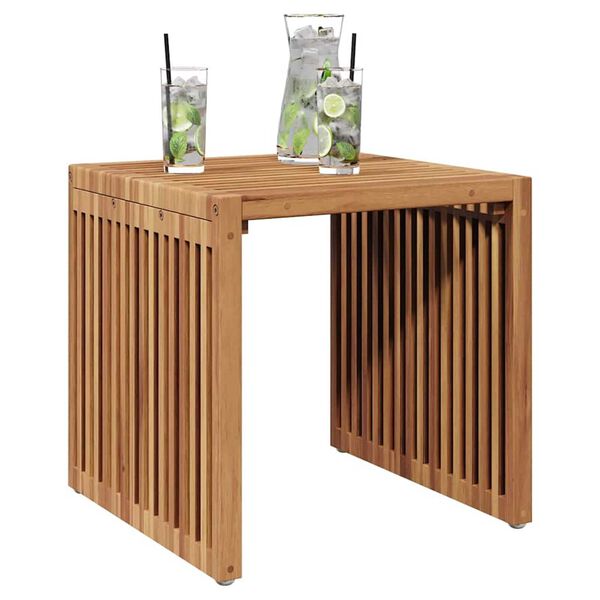 vidaXL Tuin Bijzettafel Bruin 45 x 42.5 x 45 cm Massief teakhout