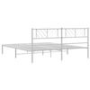 vidaXL Bedframe met hoofdbord metaal wit 180x200 cm
