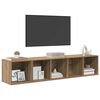 vidaXL TV-kast set Wandgemonteerd 2 pcs Artisan Eiken Bewerkt hout