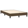 vidaXL Boxspring met matras en LED stof donkerbruin 120x200 cm