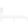 vidaXL Bedframe met hoofdbord metaal wit 107x203 cm