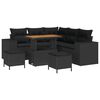 vidaXL Tuin Sofa Set 8 st Zwart poly rattan