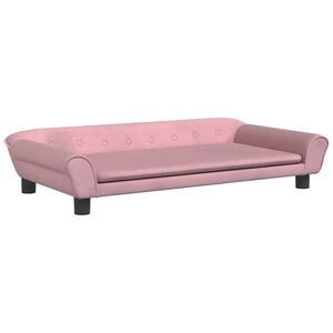 vidaXL Hondenmand 100x50x21 cm fluweel roze