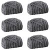 vidaXL Kleden 6 st Donkergrijs 200 x 150 cm 4.75 kg Fleece