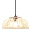 vidaXL Hanglamp halfrond 40 W E27 34x14,5 cm bamboe
