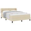vidaXL Boxspringbed met matras met matras Cr&egrave;me 160 x 200 cm Stof