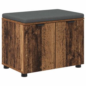 vidaXL Halbank Oudhout 60 x 38 x 46 cm Ge&iuml;ndustrialiseerd hout en stof