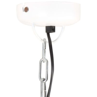 vidaXL Hanglamp industrieel E27 23 cm ijzer en massief hout wit