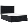 vidaXL Ottoman bed met matrassen en LED's 140x200cm fluweel zwart