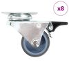 vidaXL 8 st Zwenkwielen dubbel 50 mm