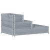 vidaXL Verhoogde plantenbak 3-laags 120x80 cm massief grenenhout grijs