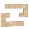 vidaXL Tv-wandmeubel bewerkt hout sonoma eikenkleurig