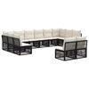 vidaXL Tuinbankenset 12 st Zwart poly rattan