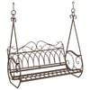 vidaXL Schommelbank Staal 112 x 60 x 126,5 cm Antiek Bruin