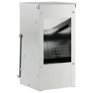 vidaXL Konijnenvoer Zilver 12,5 x 12,5 x 25 cm Gegalvaniseerd staal