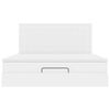 vidaXL Ottoman bed met matras en LED's 160x200cm kunstleer wit