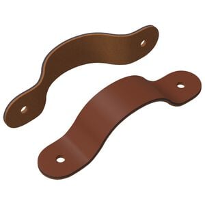 vidaXL Kast Handvatten 2 pcs Bruin 140 x 25 x 2,3 mm PU
