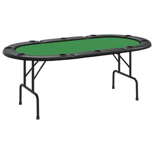 vidaXL Pokertafel voor 10 spelers inklapbaar 207x106x76 cm groen