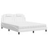 vidaXL Bed "Viana" met matras kunstleer wit 160x200 cm