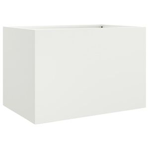 vidaXL Plantenbak 62x47x46 cm staal wit