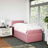 vidaXL Boxspring met matras fluweel roze 90x190 cm