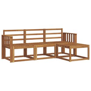 vidaXL Buiten bankenset 4 pcs Naturel