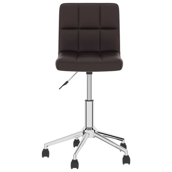 vidaXL Eetkamerstoelen draaibaar 4 st kunstleer bruin