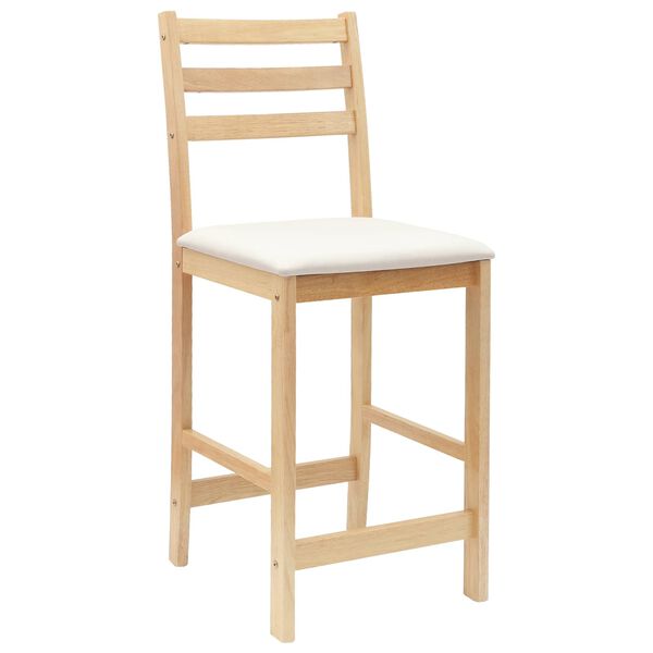 vidaXL Eettafelstoelen 2 pcs Naturel 40 x 47,5 x 99,5 cm