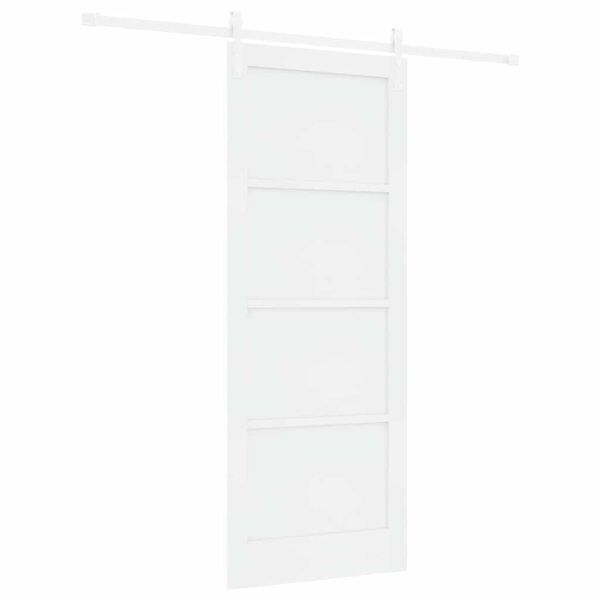 vidaXL Schuifdeur Wit 83 x 211 cm Massief grenenhout