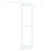 vidaXL Schuifdeur Wit 61 x 198,5 cm Massief grenenhout en glas