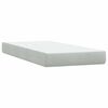 vidaXL Boxspring met matrassen fluweel lichtgrijs 180x210 cm