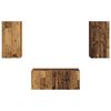 vidaXL Tv-meubelset Wandgemonteerd 6 pcs Oudhout Bewerkt hout