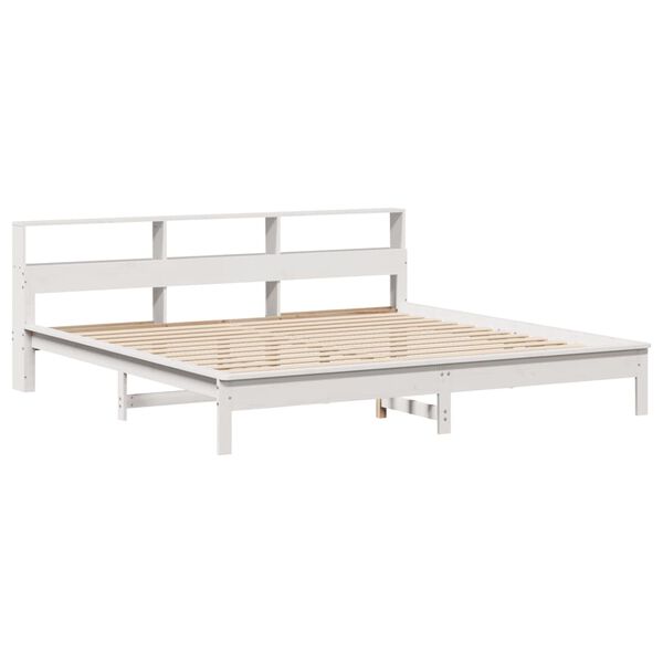 vidaXL Bedframe zonder matras massief grenenhout wit 200x200 cm