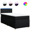 vidaXL Boxspring met matras stof zwart 100x200 cm