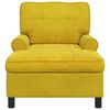 vidaXL Chaise Lounge met kussen Geel 91 x 157 x 91 cm Fluweel