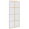 vidaXL Inloop Douche Wand Goud 90 x 195 cm gehard glas