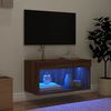 vidaXL Tv-meubel met LED-verlichting 60x30x30 cm bruin eikenkleur