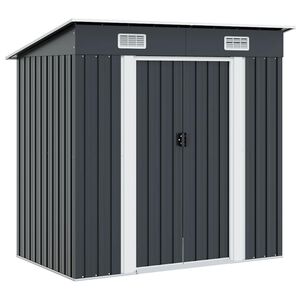 vidaXL Tuinschuur staal antraciet