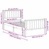 vidaXL Bedframe Bruin en lichtgrijs 90 x 190 cm Massief grenenhout