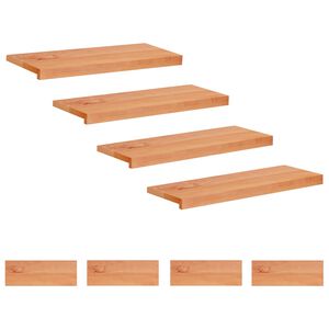 vidaXL Trapmatten 8 st Lak 80 x 30 x 2 cm Massief beukenhout