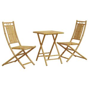 vidaXL 3-delige Bistroset bamboe