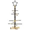 vidaXL Metalen kerstboom met standaard Zwart 60 cm Poedergecoat staal